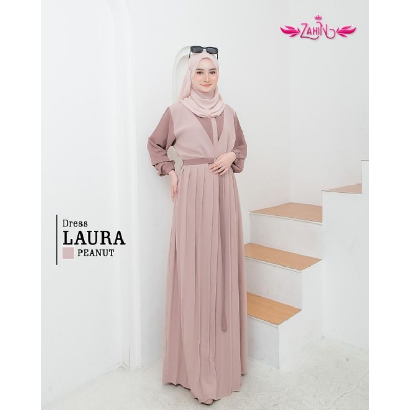 DRESS LAURA JINAN ORI ZAHIN OOTD RAYA