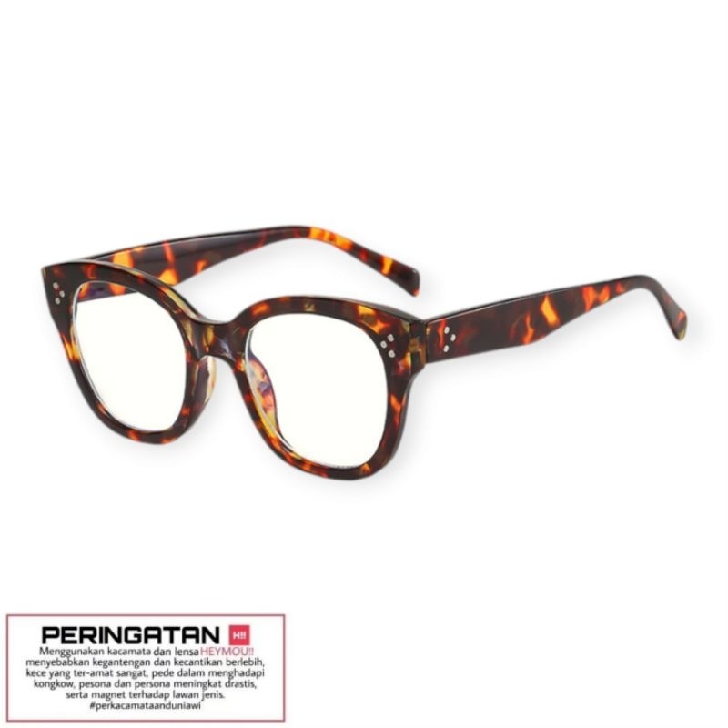 HEYMOU JAP-OVERSIZED BOLD "QYURY" CLEAR GLASSES - TORTOISE FRAME KACAMATA