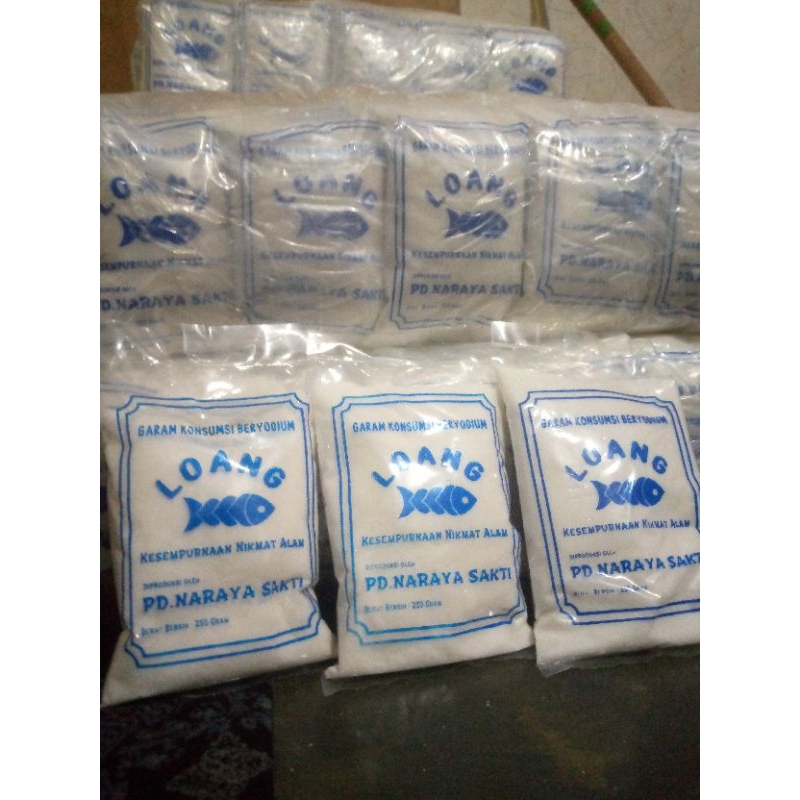 

Garam Halus Konsumsin Merk Loang Berat 250 Gram