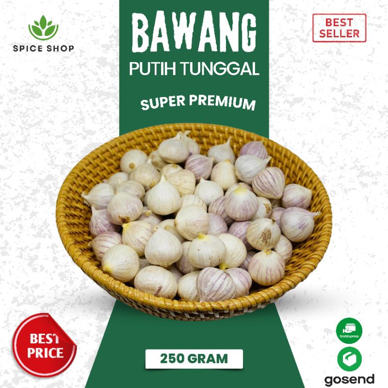 

Bawang putih tunggal import super premium - 250gr