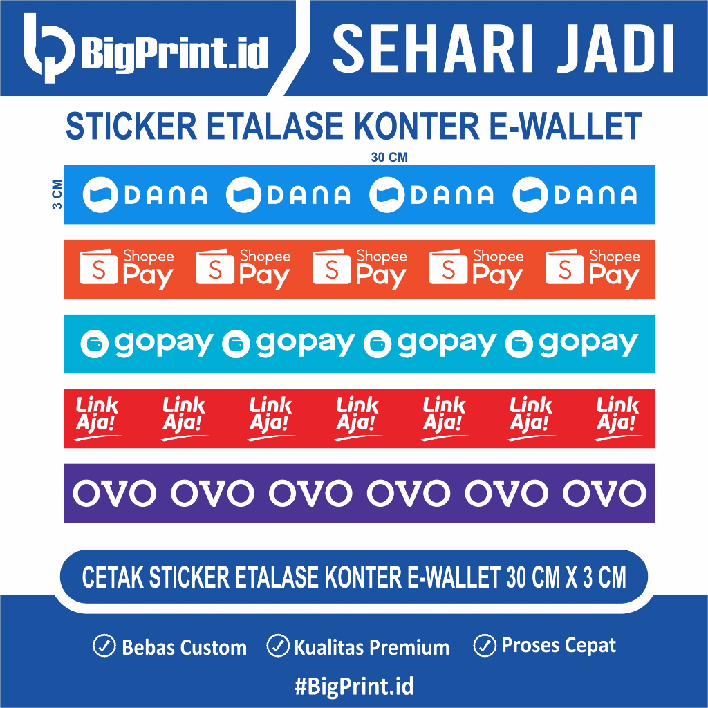 

STIKER ETALASE KONTER E WALLET | TERBARU | MINIMAL ORDER 15 PCS | STIKER E-WALLET | STIKER KONTER | MURAH