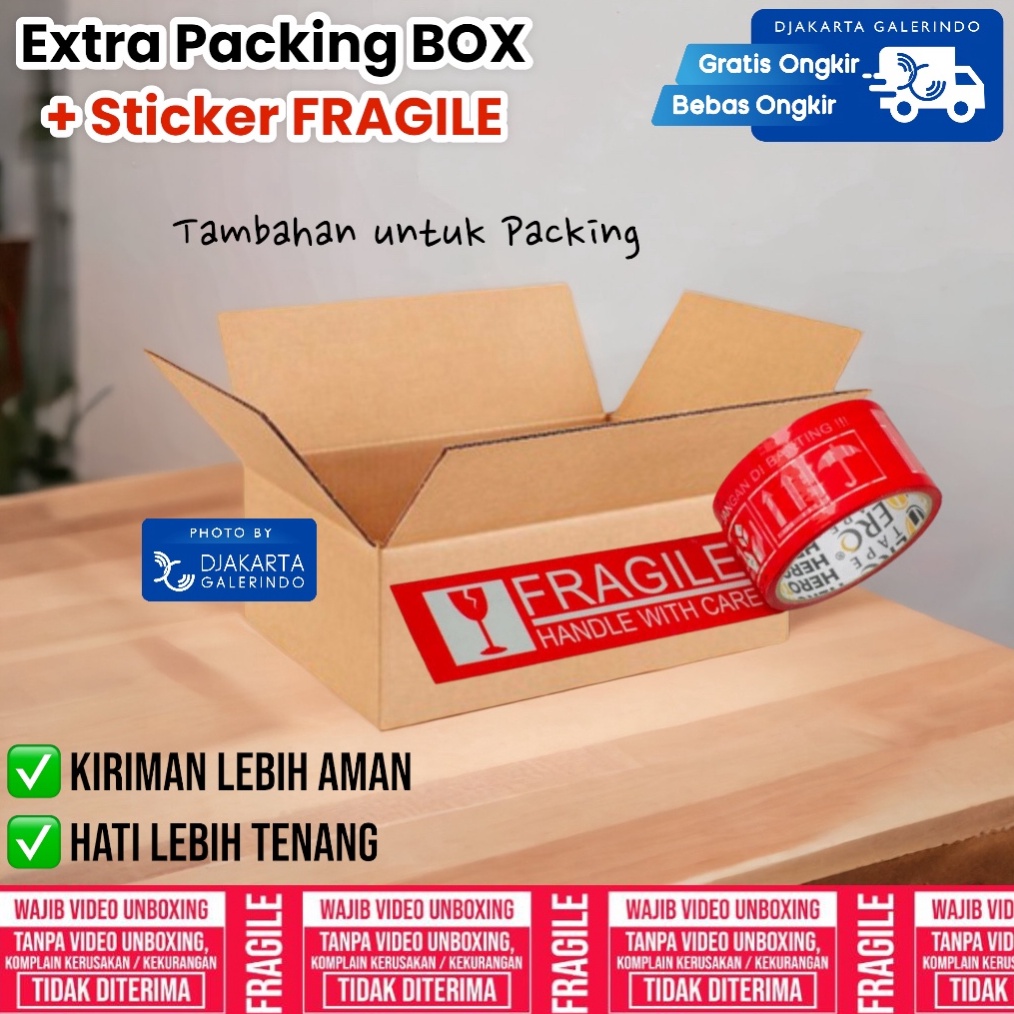 

Diskon 5 Terbatas Extra Box Packing Fragile handle with care Sangat Disarankan A119