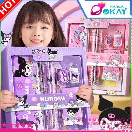 

Super Trending HO Paket Alat Tulis Set 7 in 1 Set Stationery 7in1 Karakter Kartun Alat Tulis Anak Sekolah Penghapus Pengaris Kotak Pensil Penggaris Crayon