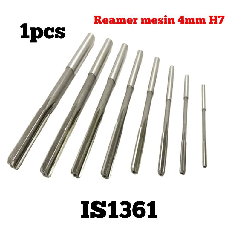 1pcs Reamer 4mm HSS H7 reamer mesin lemer lurus 6flute bukan bor nachi
