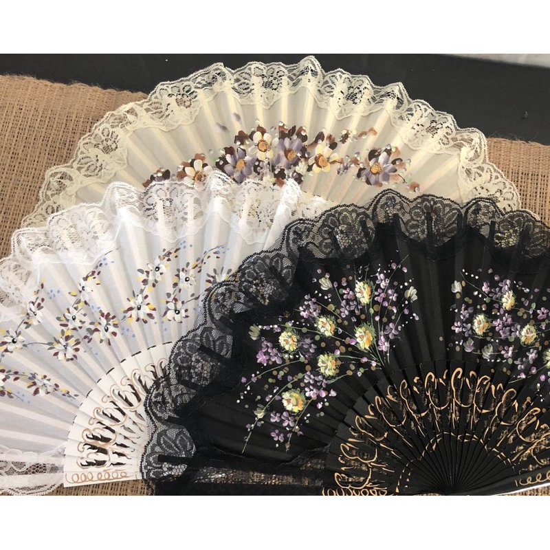 Souvenir Nikah Kipas Tangan Motif Satin Jepang