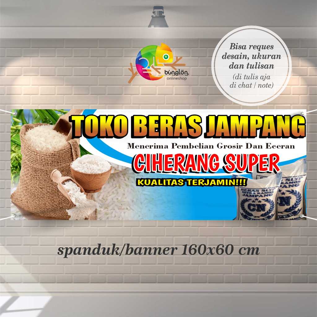 Cetak Spanduk Banner Toko Beras