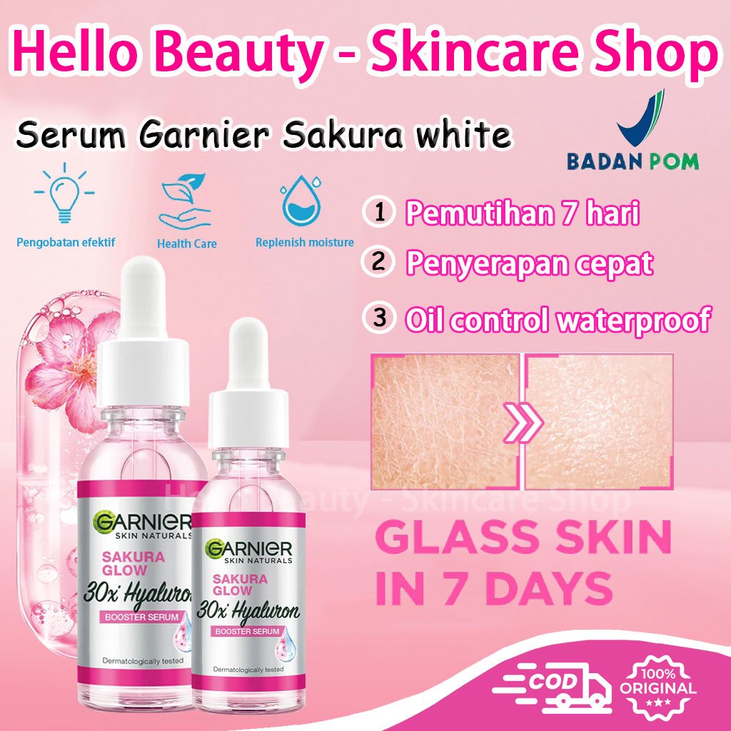 【COD Beli 2 gratis 1】Serum Garnier Sakura White 30ML / Garnier Sakura / Garnier Serum Cream / Garnie