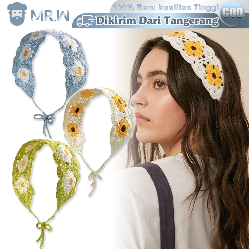 Bandana Rajut Headband Knit Korean Bandana Scarves Bando Kain Rajut Bando Motif Kain Rajut Knit
