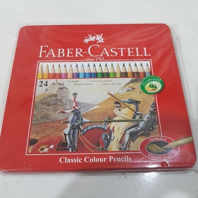 

KODE V9I Faber Castell Pensil Warna 24 Colour Kaleng Kotak Murah