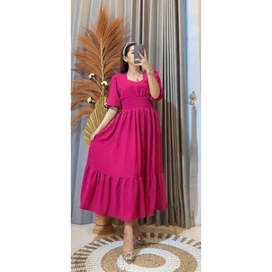 COD DRESS PEVITA MAXI CASUAL DASTER SANTAI BAHAN RAYON TWILL PREMIUM