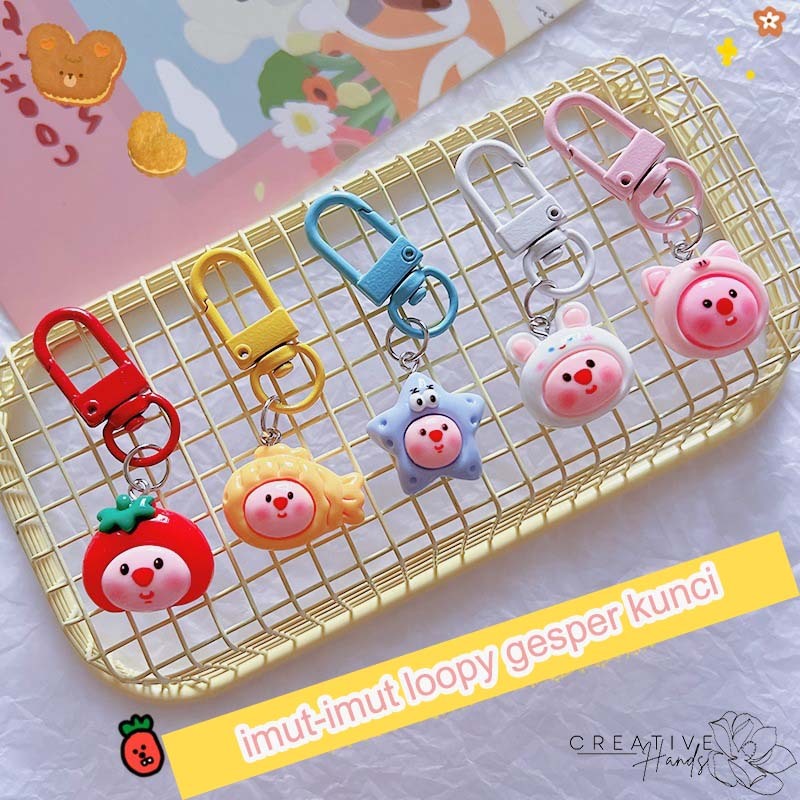 ✨𓂂𓂂COD𓂂𓂂✨Gantungan Kunci Loopy Korea Gaya Keychain Mini Cute Keychain Couple Lucu
