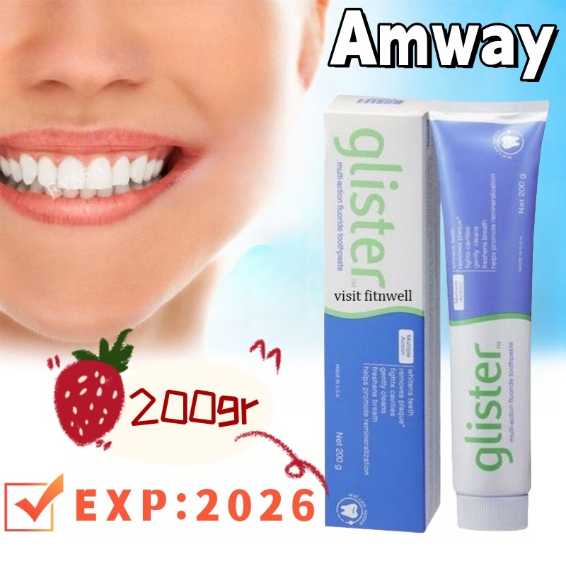 【COD ORI】Amway Glister Multi Action Fluoride Toothpaste 200gr / Glister Amway Toothpaste / Glister T