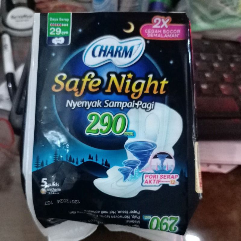 Charm safe night 29 cm isi 5 pcs