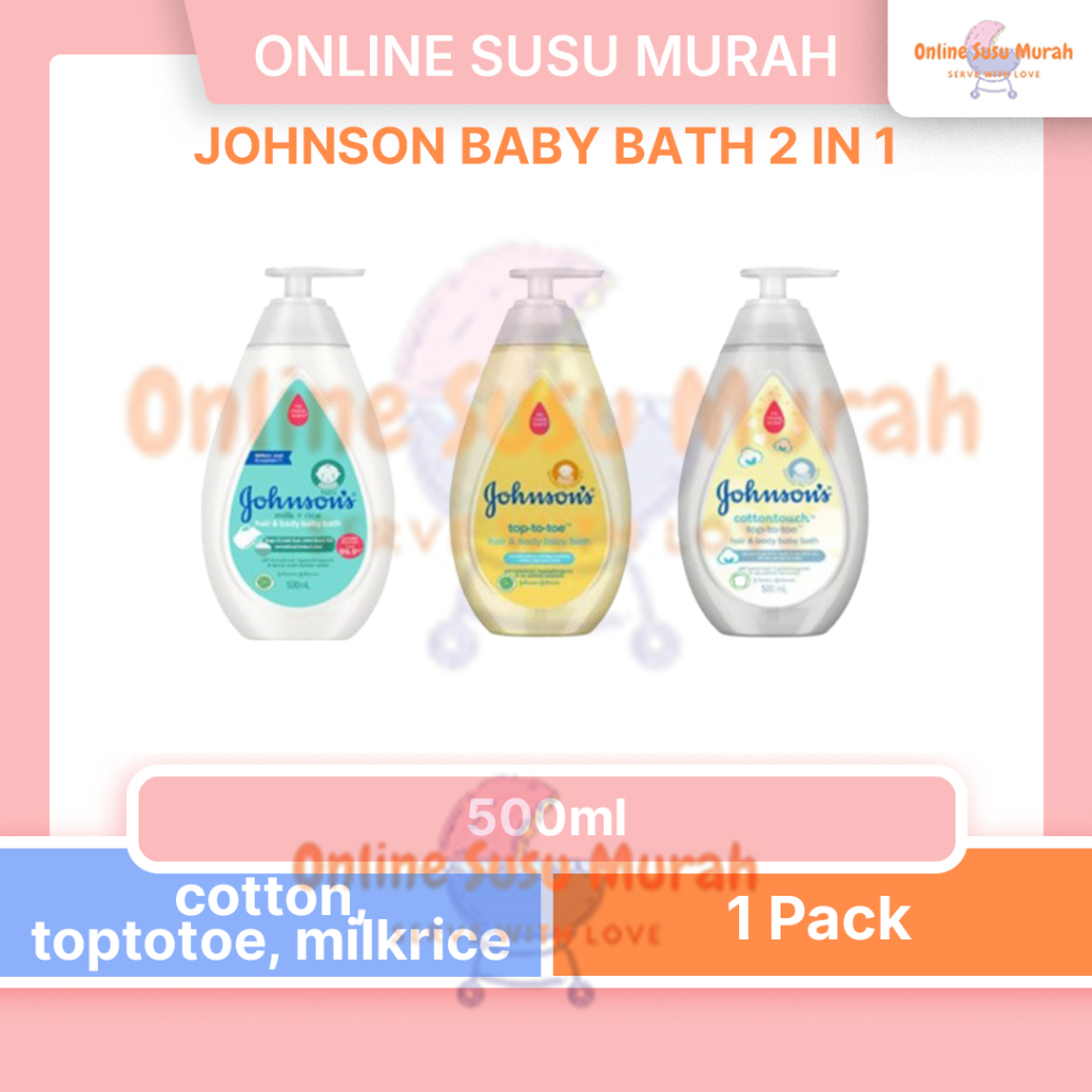 JOHNSON BABY BATH COTTON TOUCH / TOP TO TOE / MILK + RICE / BEDTIME 2IN1 500ML PRLA