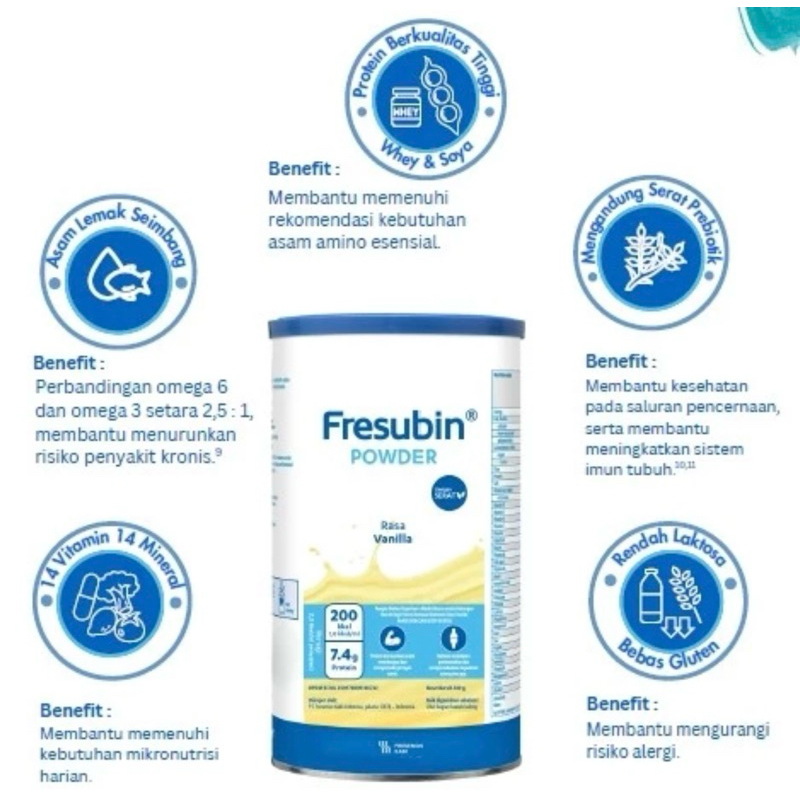 

Fresubin powder ( susu nutrisi lengkap dewasa )