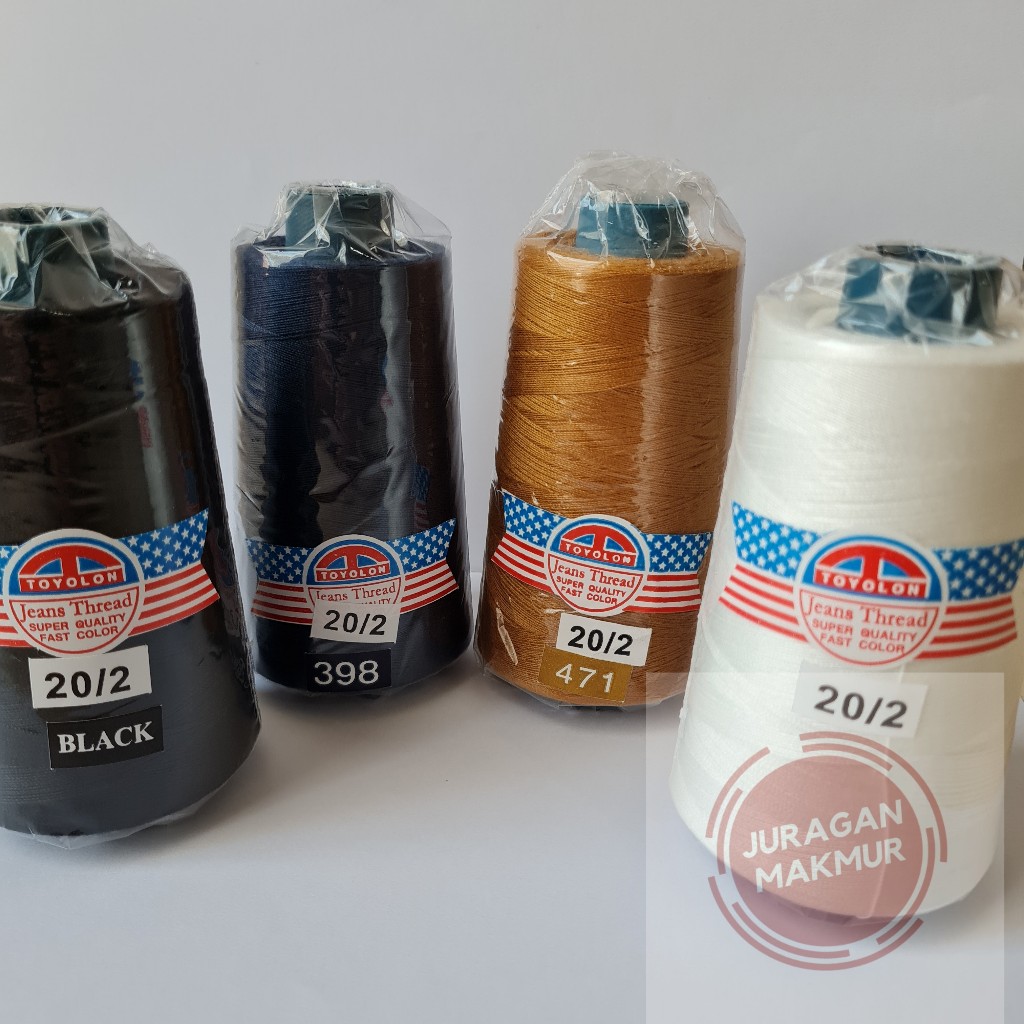 [1pcs] Benang Jahit Toyolon 20/2 - Benang Jahit Kasar Merk Toyolon - Benang Toyolon Benang Jeans ORI