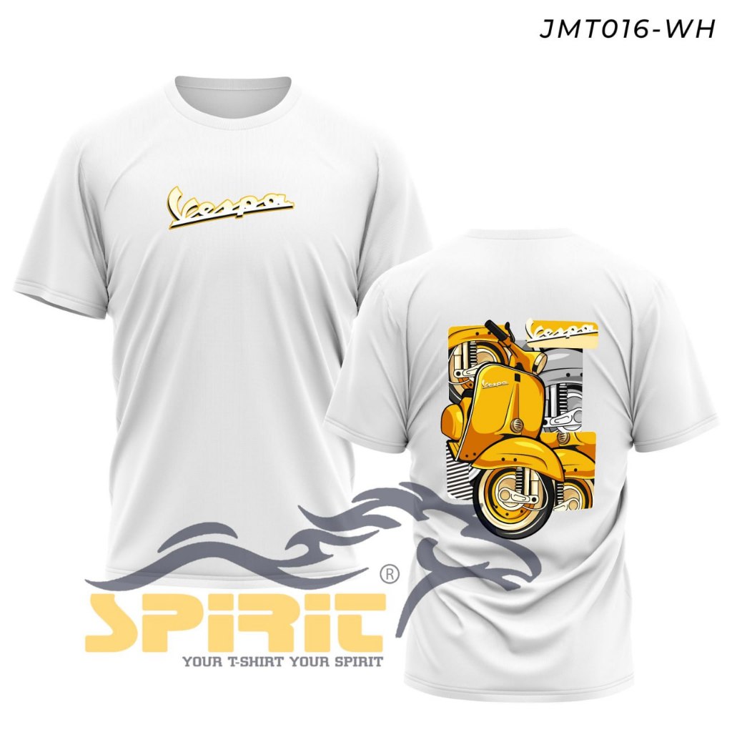 Kaos Motor Vespa T-Shirt Vespa Kaos Pria Pengendara Motor Vespa Cotton Combed 24s Lengan Pendek