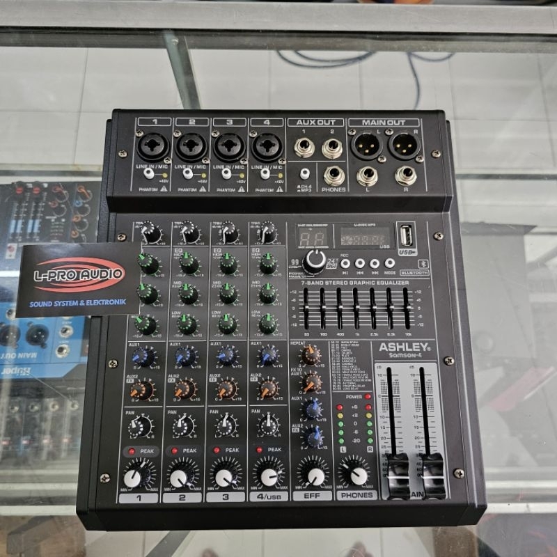 Mixer ASHLEY SAMSON 4 Original ASLI mixer 4 chanel