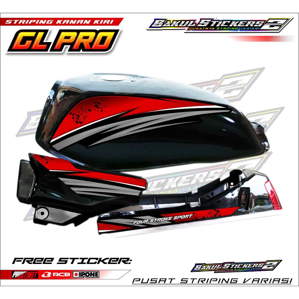 STRIPING VARIASI HONDA GL PRO - GL MAX / STICKER LIST VARIASI MOTOR GL PRO - GL MAX