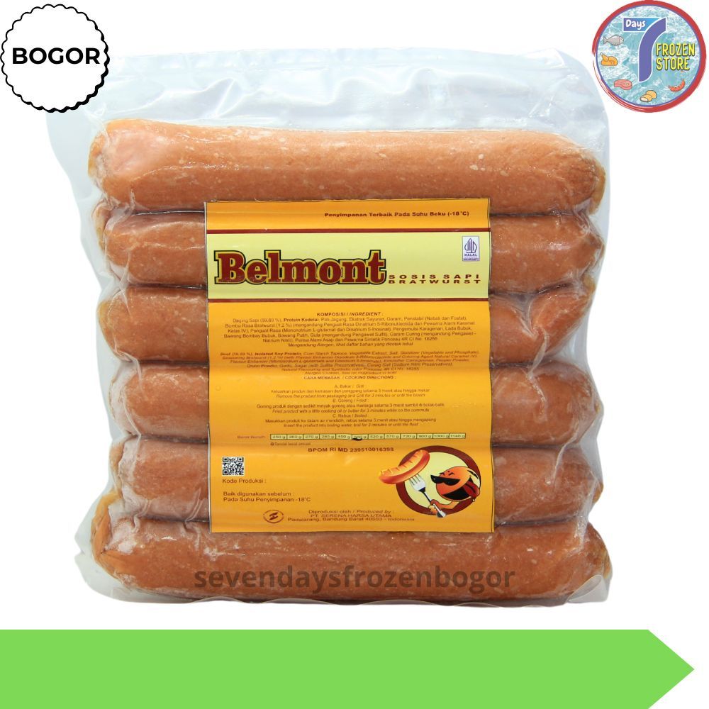 

Sosis Sapi Belmont Bratwurst Original 500 gram