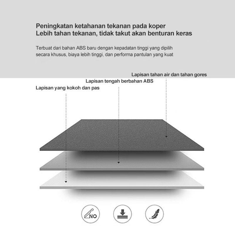 Original Baoerden-Koper 20 Inch Original Polo Cabin Size Koper Fiber Koper Import / Koper Polo Fiber