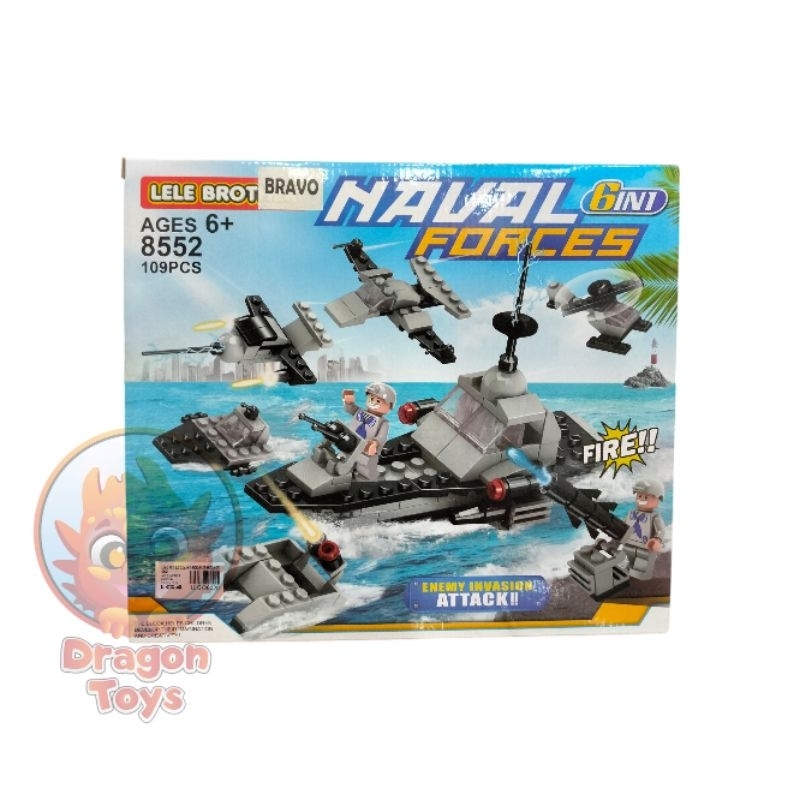 LEGO NAVAL FORCE 6 IN 1 - LEGO KAPAL LAUT - MAINAN EDUKASI - MAINAN ANAK MATARAM