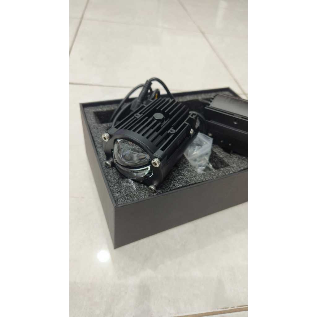 Lampu Sorot 1 Mata Laser Mode Anti-Kabut Tahan Air Lampu Tembak Sepeda Motor