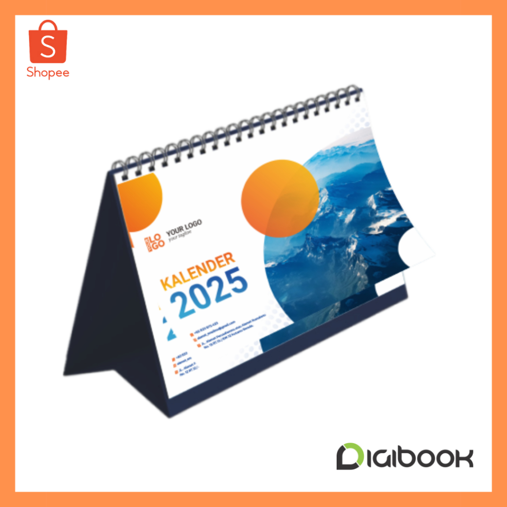 

Custom Kalender Meja 2025 | Kalender 2025 Duduk Custom 7 lembar 1 Muka | Linen AC 260