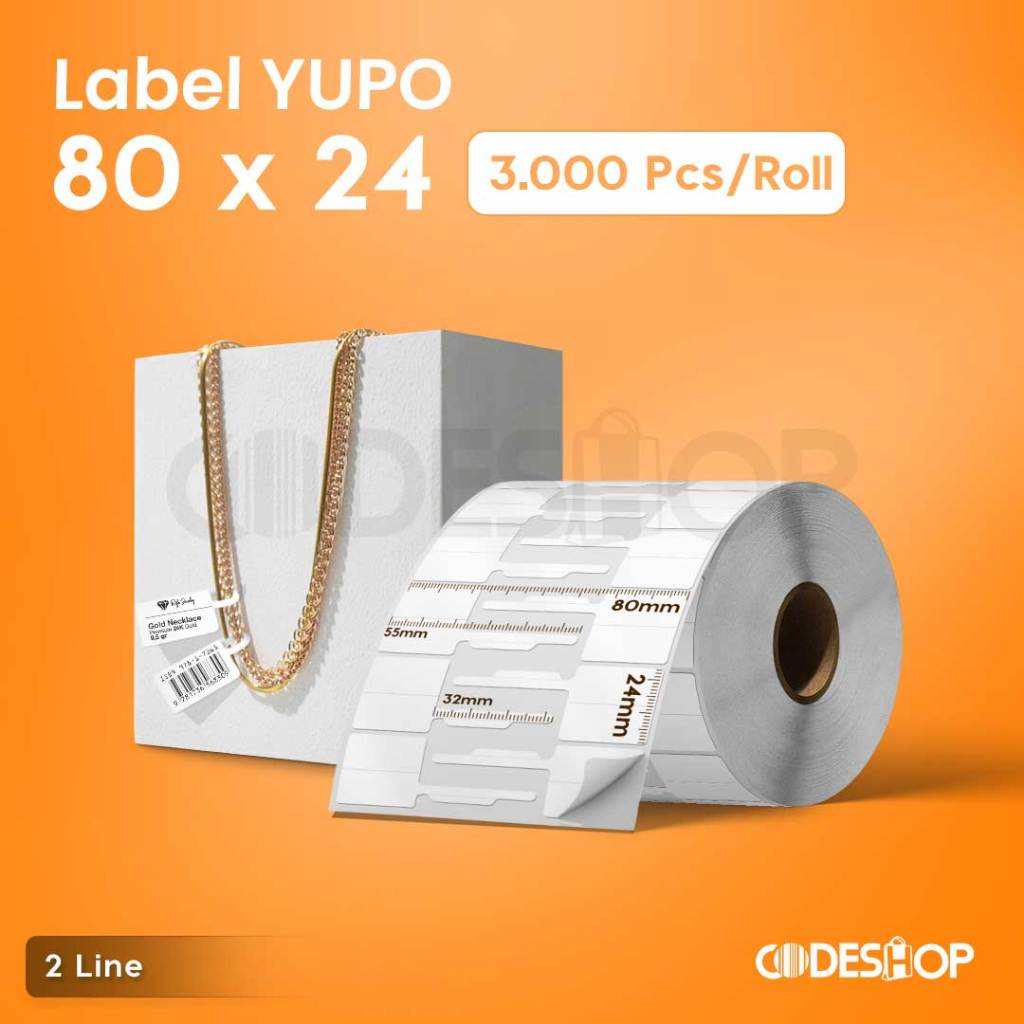 

Label Barcode/ Label Emas Bahan Yupo Ukuran 80 x 24 mm (Isi : 3000 Pcs )