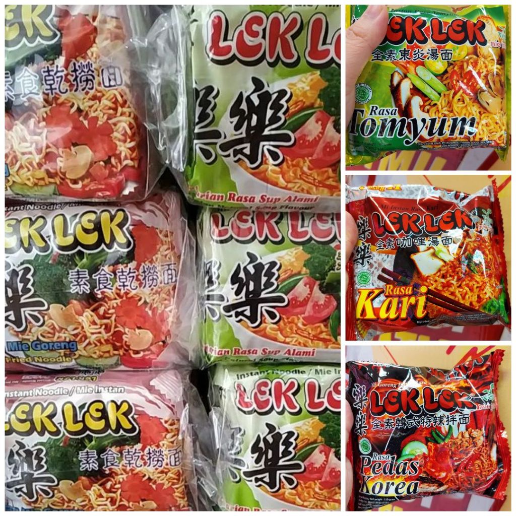 

leklek / lek lek mie instan vegetarian varian rasa / mi panjang umur vegan