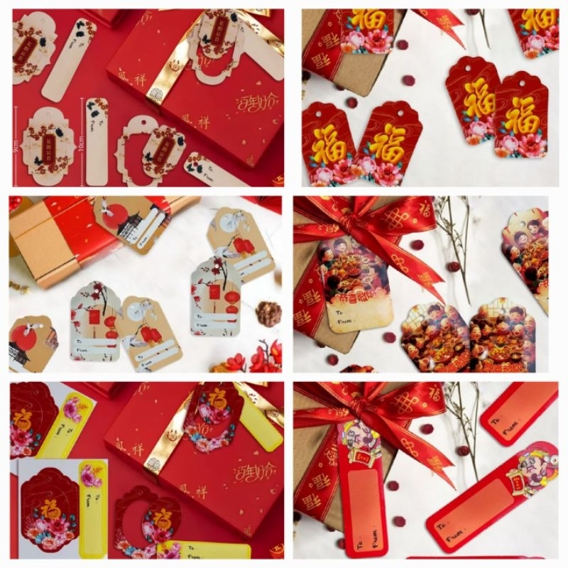 

10pcs or 5 set hangtag imlek hangtag chinese new year hang tag imlek gantungan imlek hangtag box imlek hangtag dus imlek gantungan fu imlek hangtag fu imlek