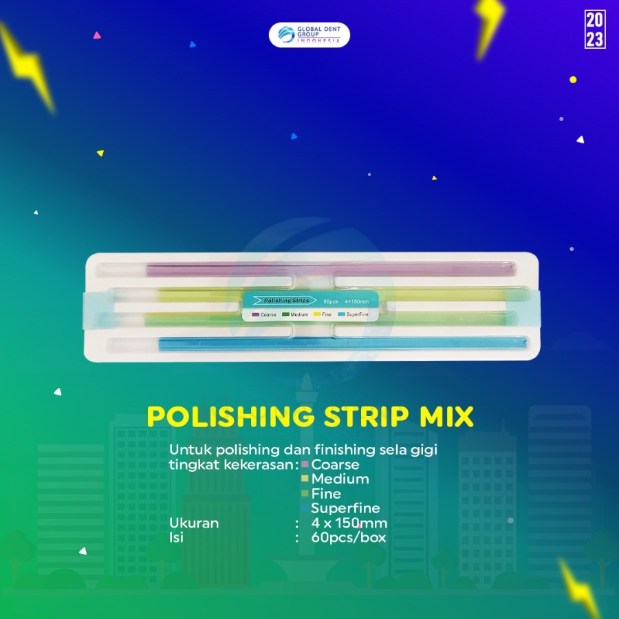 Polishing Strip Mix Dental 60pcs/Box/Dental Strip Polishing & Finishing Interdental Coarse–Superfine