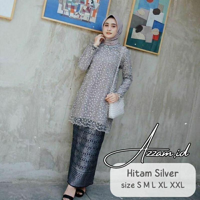 ROK SONGKET SPAN HITAM TEMBAGA  HITAM SILVER  NAVY SILVER  NAVY TEMBAGA  ROK SONGKET JADI  ROK SONGK