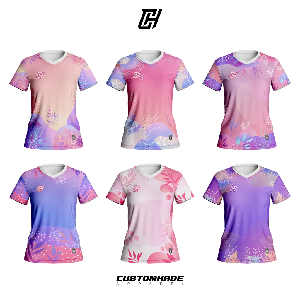 Baju Kaos Jersey Olahraga Badminton Varian Desain Wanita Custom Full Printing Terbaru Customhade