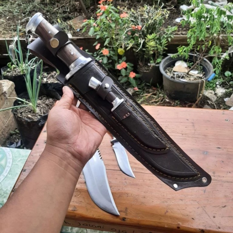 BUSHCRAFT / BIG RAMBO PISAU HUNTING DAN CAMPING