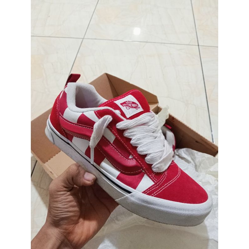 Vans knu mega check red original second
