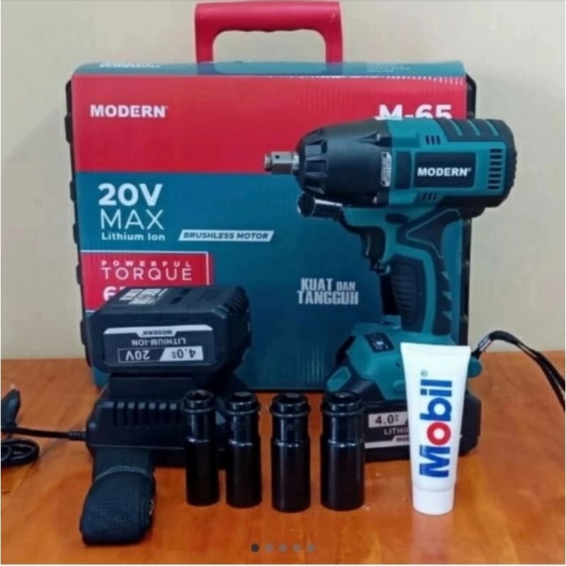 bor impact cordless modern M-65/impact cordless wrench modern/bor impact baterai modern M-65 650Nm (