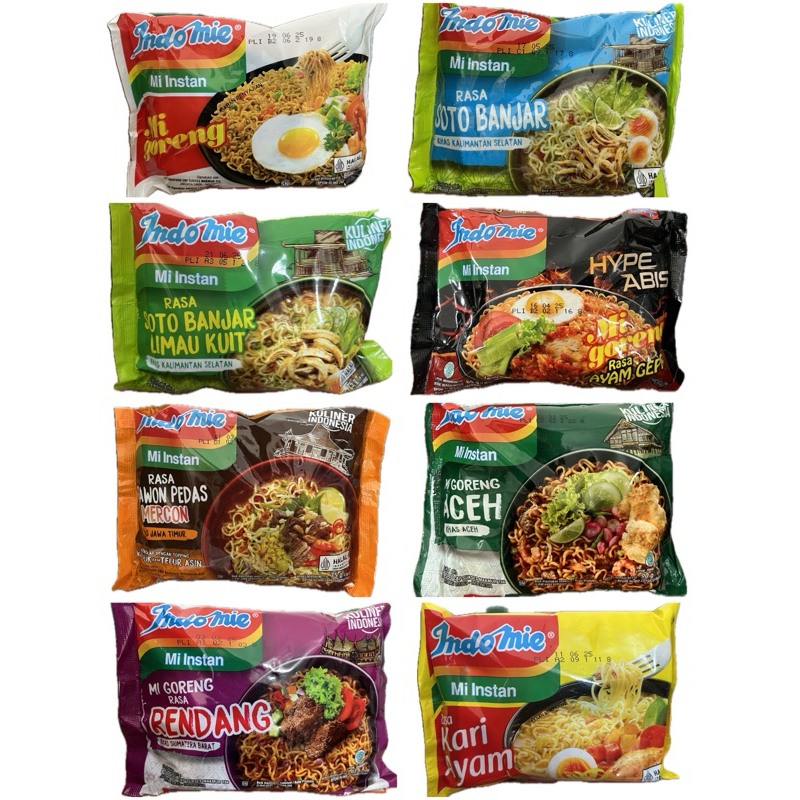 

Mi Instant Indomie 8 Varian Rasa
