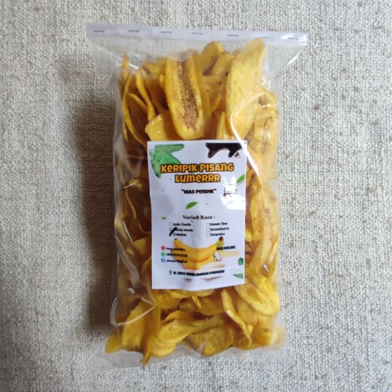 

keripik Pisang Kepok Manis dan Gurih 250gram