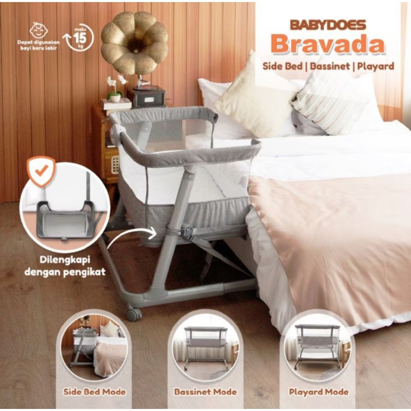 box bayi baby does bravada / tempat tidur bayi ( bekas ) box bayi bed side