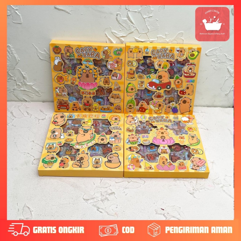 

STIKER 100 LEMBAR CAPYBARA CYK ST-1584 LUCU MOMO MASU WATERPROOF