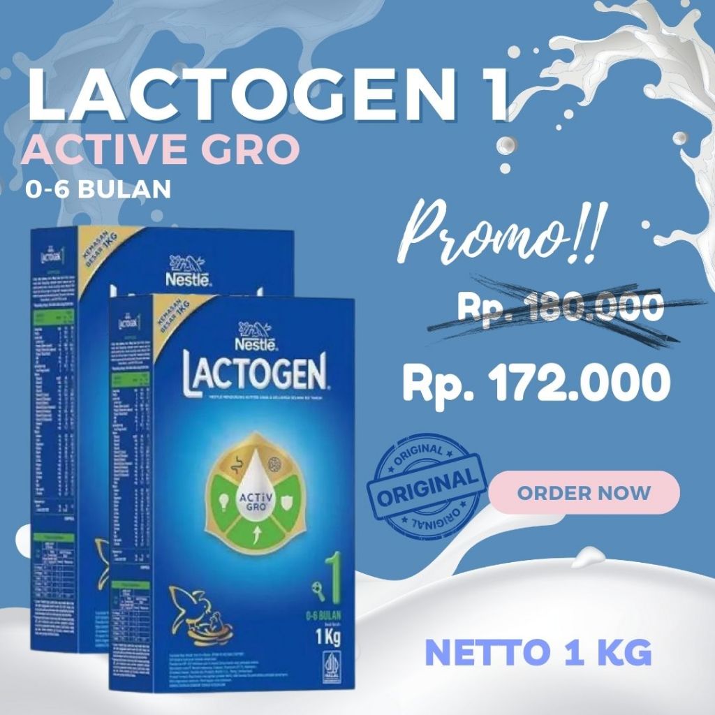 

Nestle LACTOGEN 1 Active Gro untuk 0-6 Bulan 1 Kg