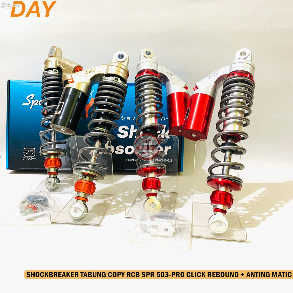 Skok Shockbreaker Tabung Copy Rcb SPR 503 Pro Click Rebound UK 320 340 mm + Anting Motor Bebek Matic