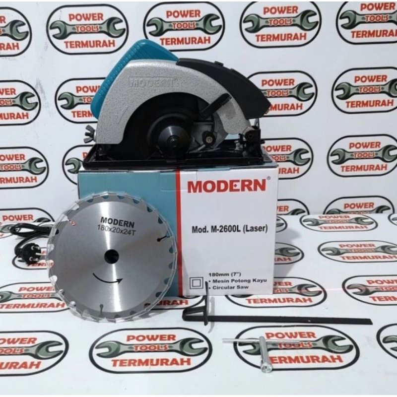 Mesin Circular Saw Modern M-2600 L (LASER) / Mesin Potong Belah Kayu Modern
