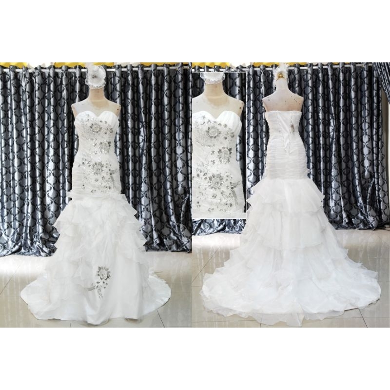 GAUN MERMAID EKOR | GAUN WEDDING | GAUN PREWEDDING | GAUN DEWASA