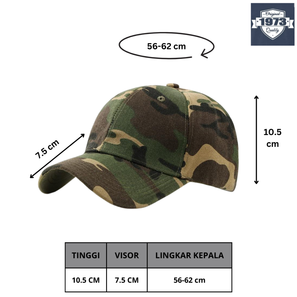 Topi Branded Pria Dewasa Gunung Kekinian Baseball Snapback Outdoor Import Keren Baseball Cap : Camo 
