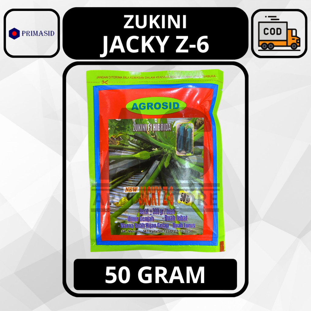 Benih Zukini JACKY Z6 Zucchini 50 Gram Primasid