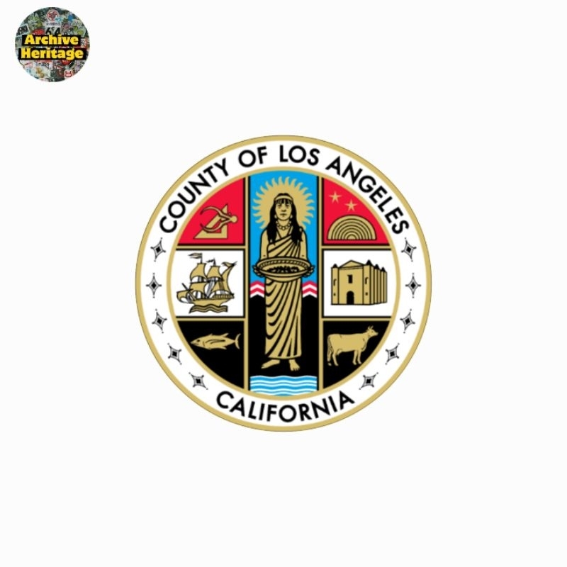 

sticker County of Los Angels California logo rounded stiker