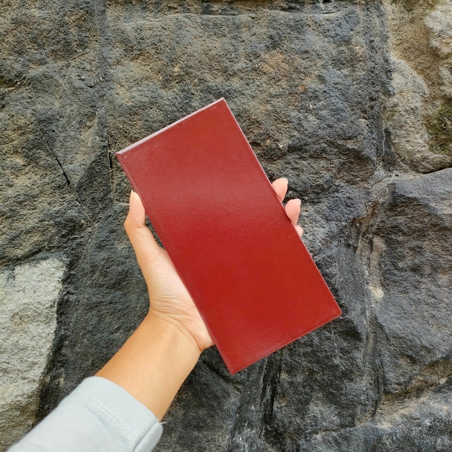 Keramik Lantai Dinding Backsplash Kamar Mandi Dapur Wall Decorration Mozaik Mosaic Subway Merah Maro