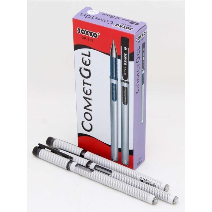 

Gel Pen Joyko Comet Gel GP 157 / Pulpen Gel JK GP-157 Hitam 0.5 mm Cabut